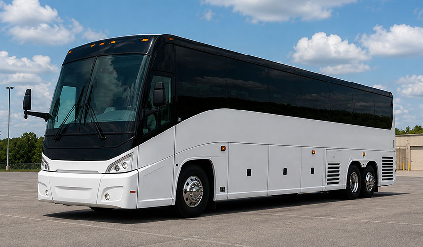 56-passenger charter bus available in Flower Mound, TX