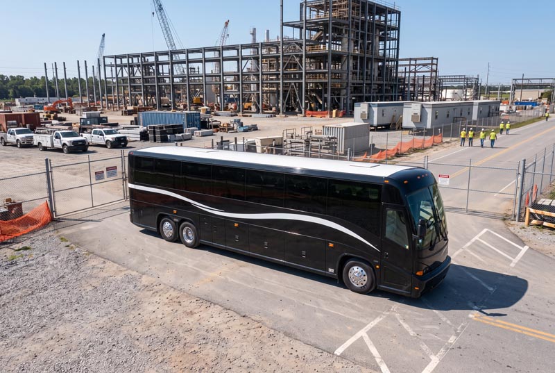 Construction Site Shuttle Bus Rentals in Flower Mound, TX